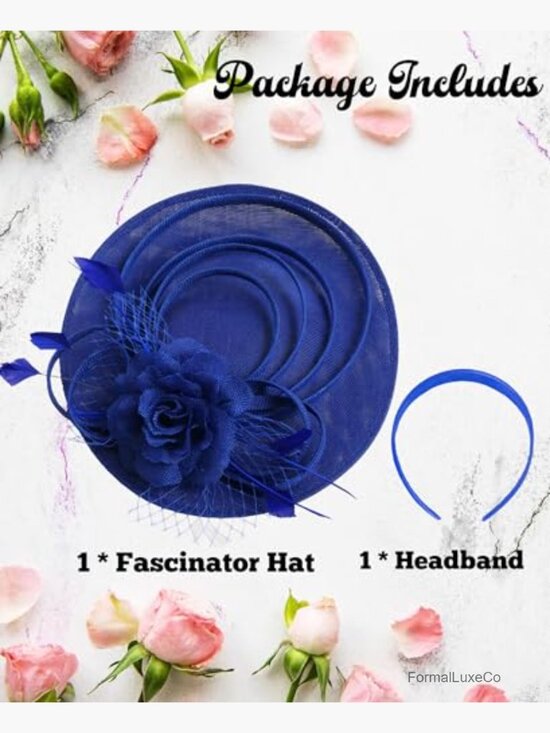 Vintage Elegant Fascinator Hat for Derby Wedding Party main image 4
